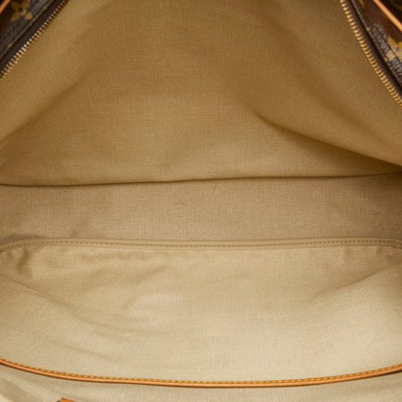 Louis Vuitton Monogram Alize Boston Bag Shoulder M41399 Brown Leather PVC Men... - Picture 10 of 14